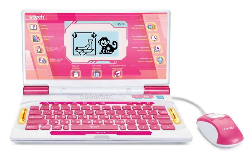 VTech Genius XL –vzdelávací notebook SK ružový (dvojjazyčný)